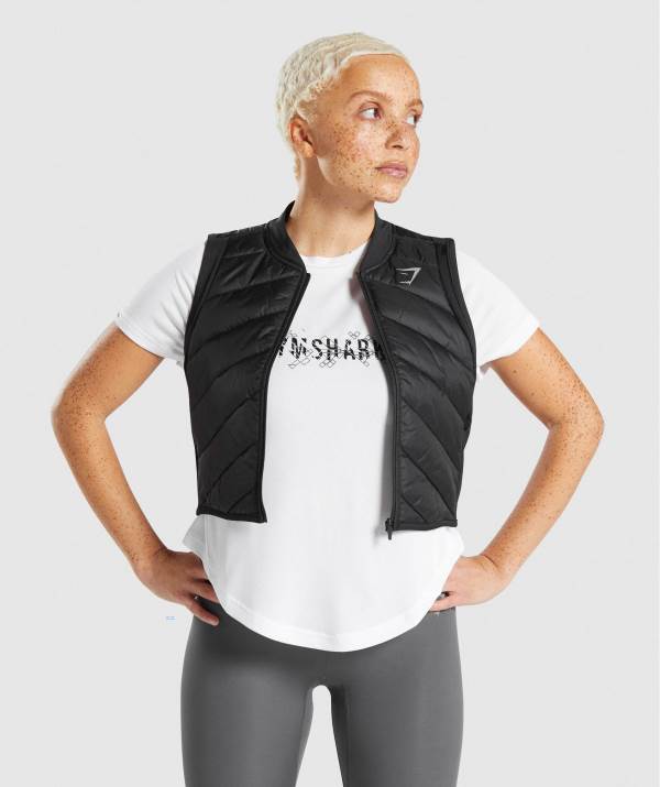 Damske Vesty Gymshark Speed Gilet Čierne | OR5934017